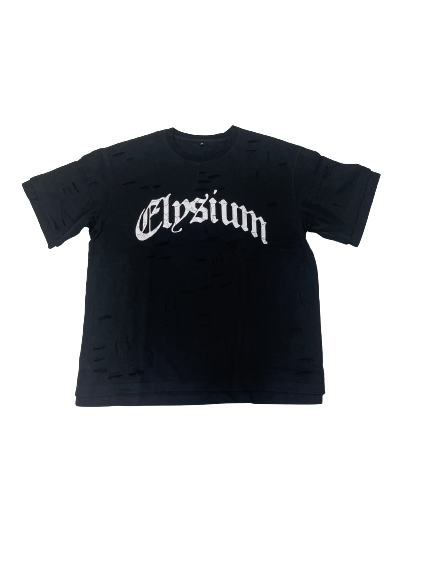 Black Distressed Layered T shirt