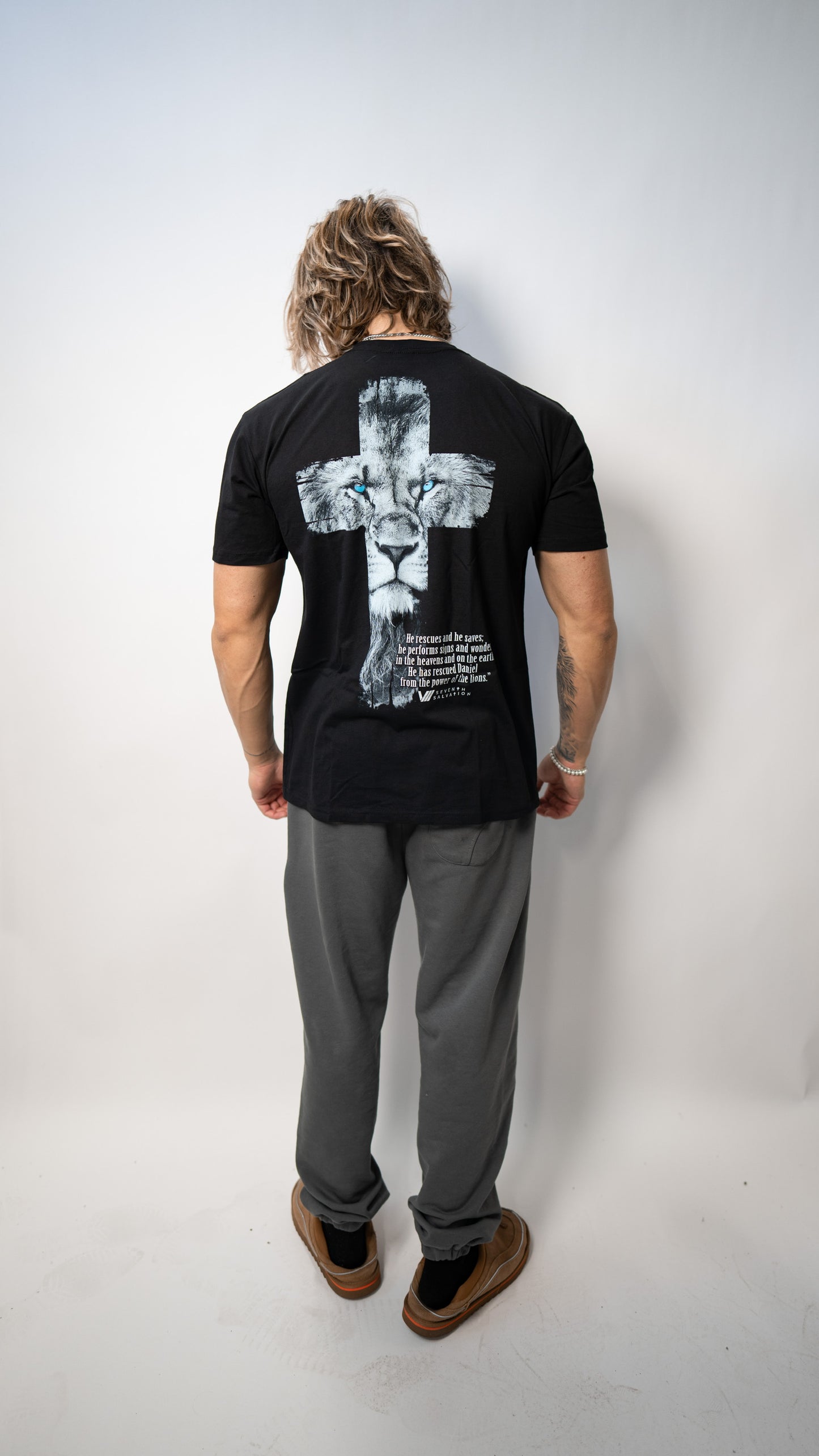Lions Cross Black T-Shirt
