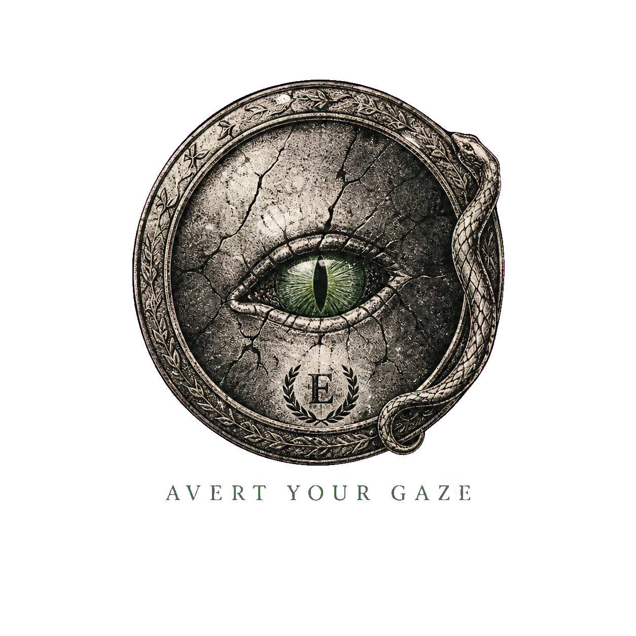 Elysium serpent and eye emblem