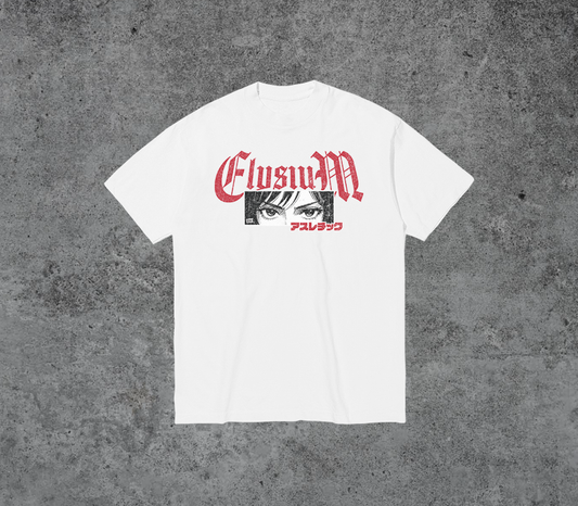 Crimson Gaze White 7oz Garment Dye Tee