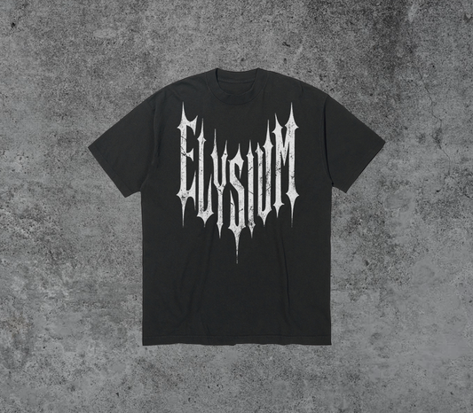 Oblivion Crest Black 7oz Garment Dye Tee