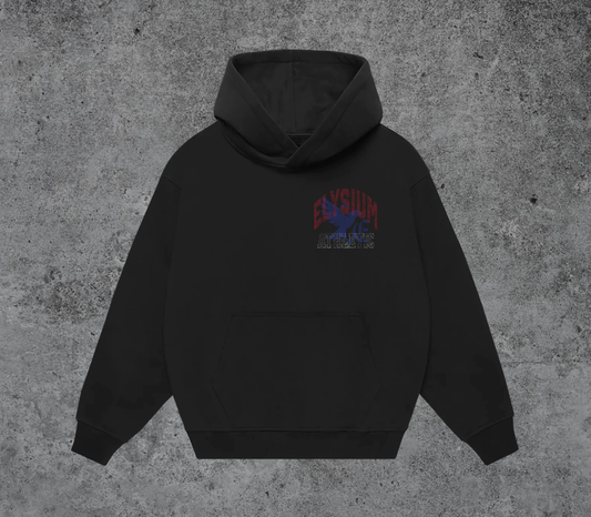 Price of Freedom Black Heavy Fleece Garment Dye Hoodie