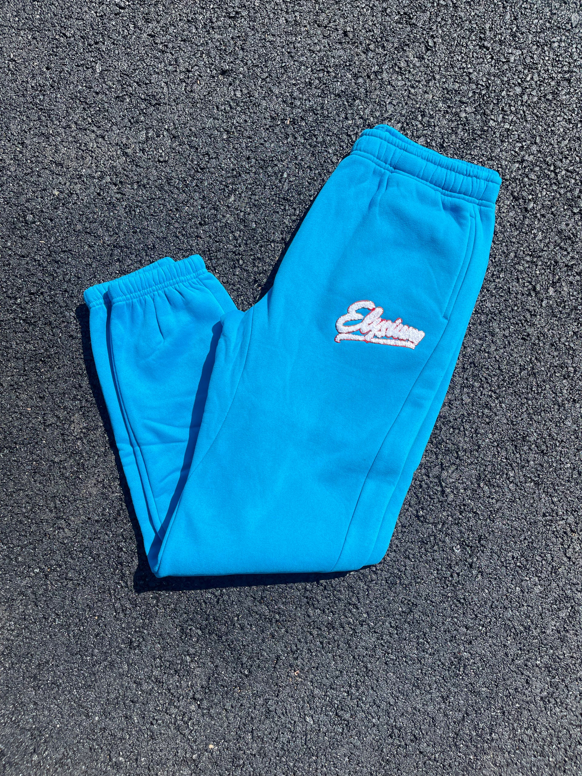 Blue Chenille Patch Joggers – Elysium