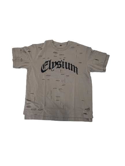 Gray Distressed Layered T shirt
