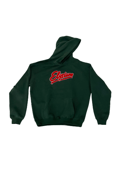 Forrest Green Chenille patch hoodie