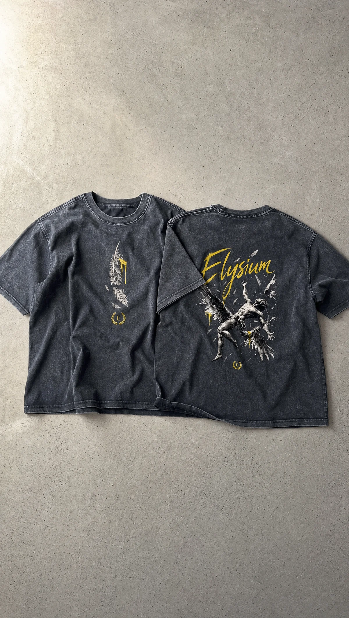 Icarus Boxy T in Washed Black — product view